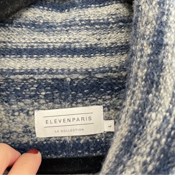 Eleven Paris Shawl Neck Wool Blend Sweater - Picture 8 of 12